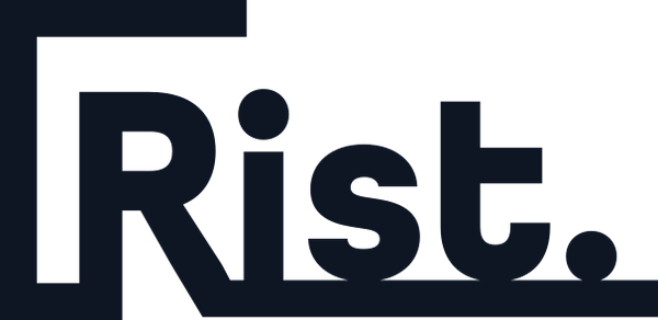 Rist's logo: RIST med en ramme rundt